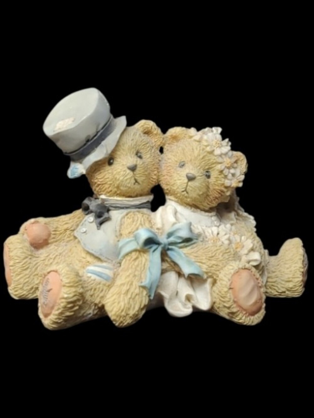 1992 ENESCO CHERRISHED TEDDIES: ROBBIE AND RACHEL "LOVE BEARS ALL THINGS"